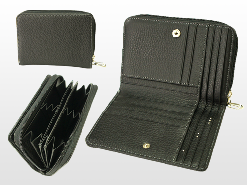 視覚障がい者向けに製作した、年配・お年寄りの方にも使いやすい4分類財布（ユニバーサル財布）。